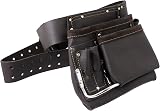 Spares2go Oil Tanned Leather Multi Pocket Nails Pouch Tool Belt view 6