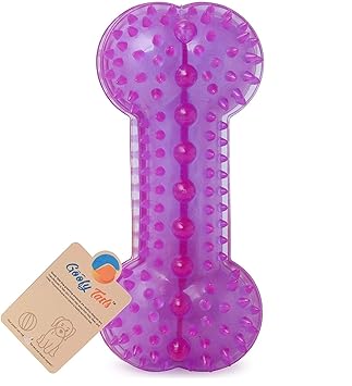 Goofy Tails Buddy Twist and Treat Dispenser Rubber Chew Bone Dog Toy