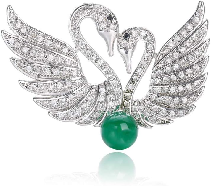 JENIGH JEWEL Brooch Pin Crystal Gemstone Brooches Vintage CZ Broaches and Pins Women Dress Jewelry Decor Dual-use Brooch Pendants Safety Pins for Wedding Party Business Office Wear