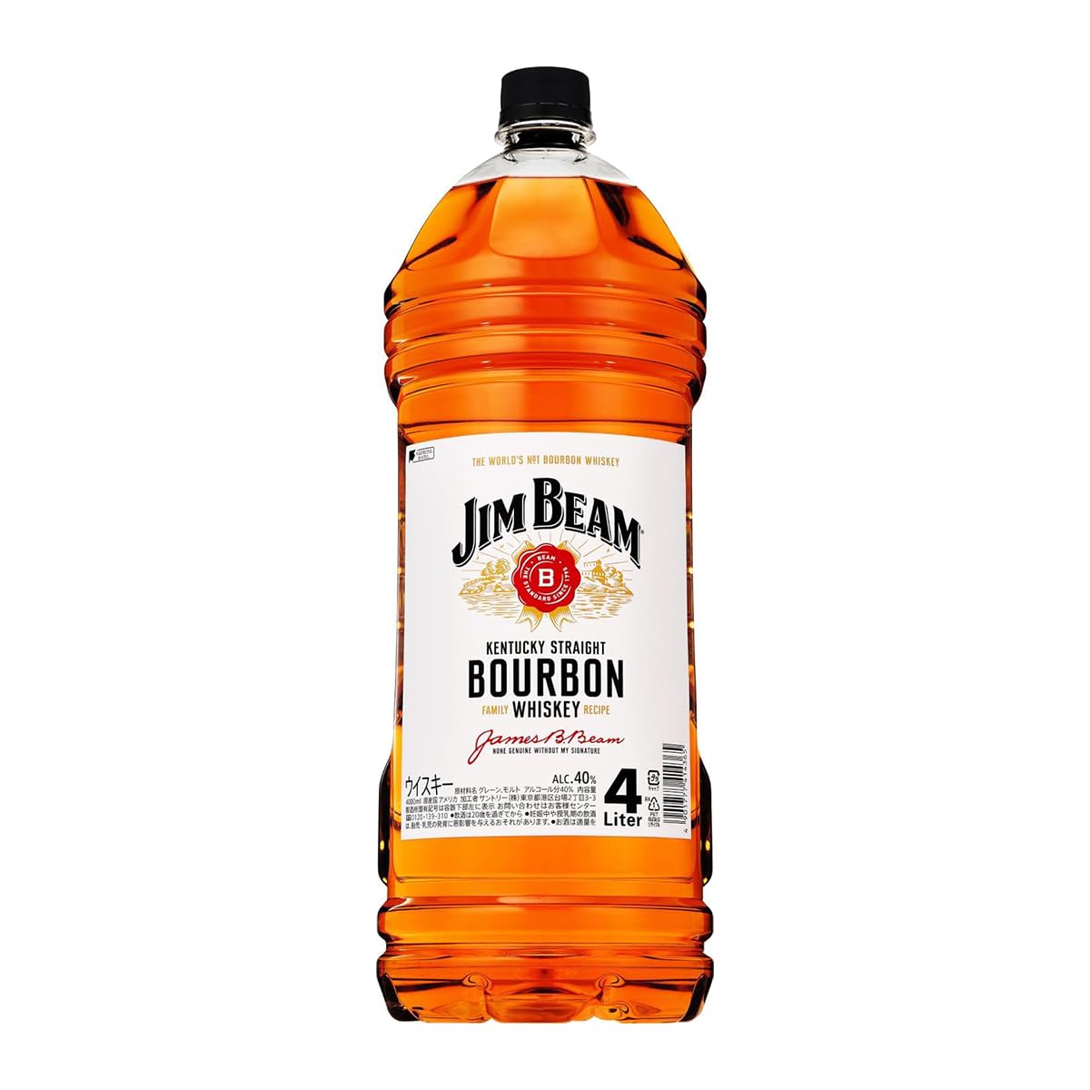 ジムビーム バーボン ウイスキー 大容量 4000ml 4L ×1本 40度 ウィスキー 洋酒商品画像