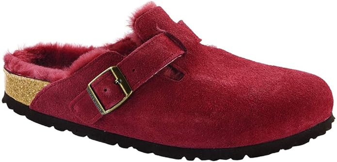 birkenstock boston fur clogs