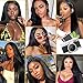 QTHAIR 14A Brazilian Straight Human Hair Bundles (22 24 26, 300g, Natural Black) 100% Unprocessed Brazilian Human Hair Extensions - Straight Virgin Human Hair Weave