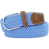 Huyfhksd Mixed Color Woven Stretch Braided Belts for Men and Women Fashion Elastic Belts