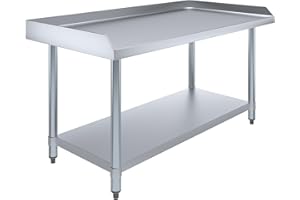 AmGood Stainless Steel Equipment Stand - Heavy Duty, Commercial Grade, with Undershelf, NSF Certified (24" Width x 48" Length)