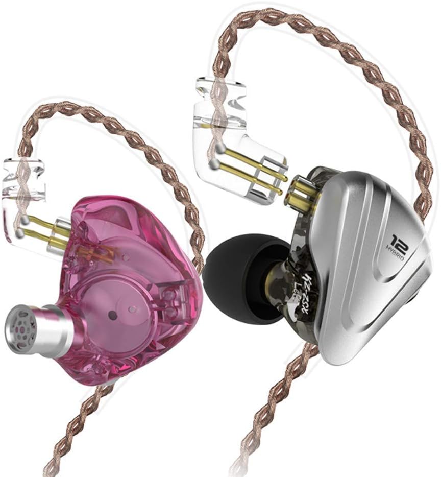 NEX KZ ZSX 5BA+1DD 6 Driver Hybrid in-Ear HiFi Earphones with Zinc Alloy Faceplate, 0.75mm 2 Pin Detachable Cable (With mic, Purple) - Image 3