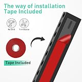 REFLYING 5 Pieces Cable Trunkings Concealer Kit 1.85M Open Slot Raceway Black view 2