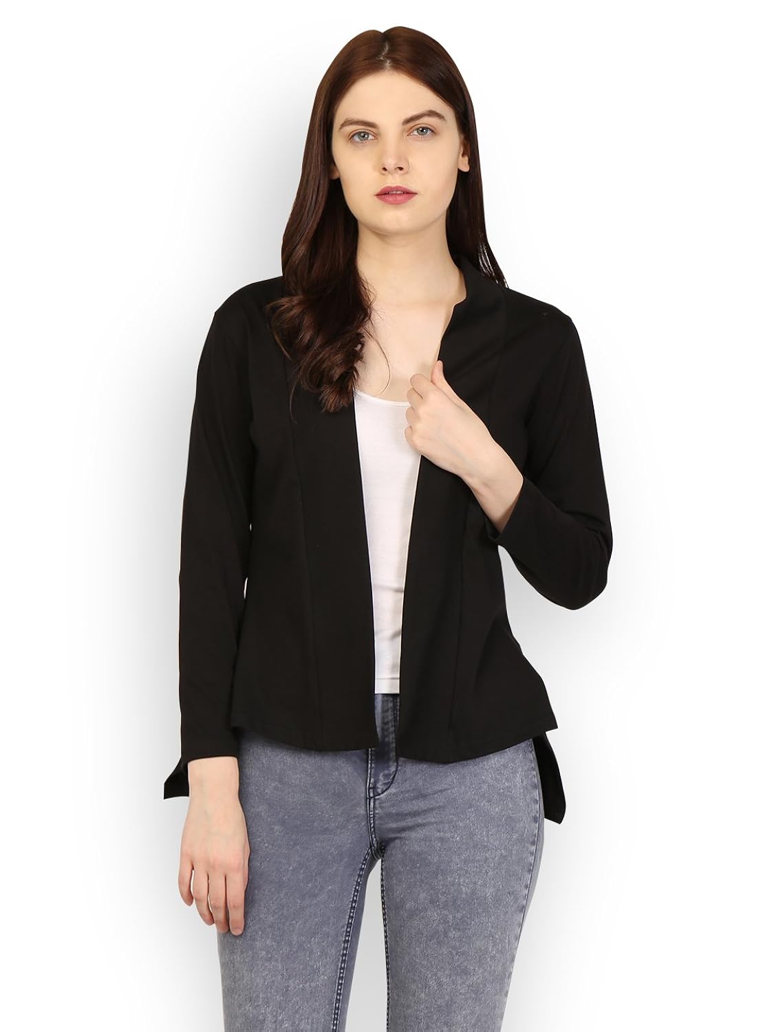 ten on ten women's black cotton shrug