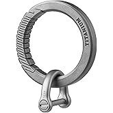 TISUR Titanium Carabiner Key Ring Clip,D Rings Keychain