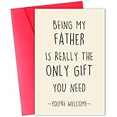 ACHICGIRL Funny Birthday Card for Dad, Humor Dad Birthday Gifts from Son Daughter Kids, Best Fathers Day Card Gifts