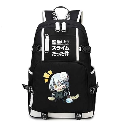 Lifestar Anime That Time I Got Reincarnated As A Slime Rimuru Tempest School Bag Backpack Laptop Bag Black 7 Amazon Co Uk Computers Accessories
