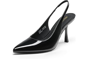 DREAM PAIRS Women's Heels Slingback Stiletto Pumps Shoes Pointed Closed Toe Kitten Heels Dress Bridal Elegant Wedding Sexy Party