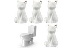 QIYUDA 4PCS Toilet Bolt Covers Decorative, Avoid Rusting Ceramic Toilet Bowl Bottom Knob Extra Tall Screw Caps