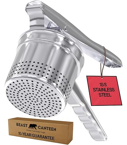 Presse-purée Robuste En Acier Inoxydable, Large Et Ergonomique