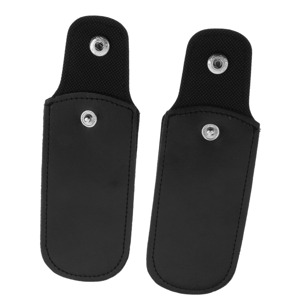 2 Pieces Carry 10 Hole Harmonica Case Artificial Leather Pack for Harmonica Practicers