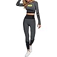 DC Comics Women's Cosplay Active Workout Outfits - Wonder Woman, Batgirl, Harley Quinn, Supergirl - 2 Piece Legging Sets
