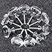 HOMEIDEAS 10PCS 40MM Crystal Drawer Knobs Glass Cabinet Knobs Diamond Shaped Drawer Pulls Handle for Home, Cabinet, Cupboard and Dresser, 3 Size Screws