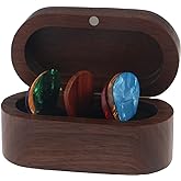 MYLYWOO Guitar Picks Holder with 7 Picks in 4 Thicknesses, A unique gift for musicians or guitar lovers,Guitar Accessories,Mi