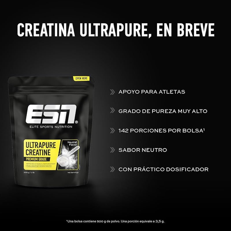 Creatina Monohidratada Ultrapura, 500 g, 142 doses
