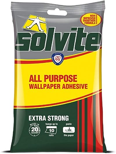 Unibond Solvite All-Purpose Wallpaper Adhesive 185g – Hangs 10 Rolls
