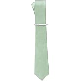 LIMTCHA Mens Skinny Tie and Tie Clip Set Solid Color Necktie Woven Silk Ties for Formal Business Wedding Party with Gift Box