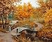 eGoodn 5D Diamond Painting Art Kit for Adults Autumn Scenery Full Drill Round 19.7x15.8 Inches / 50x40 cm, Fall Landscape of Yellow Leaves Tree Garden Bridge