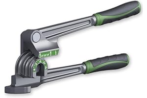 Kamitaly Tube Bender 180°, 1/4", 5/16", 3/8" (6/8/10mm) O.D. Pipe Bender, 3 in 1 Tubing Bender, Brake Line Bender for Air Conditioning Refrigeration Repair, HVAC Tools