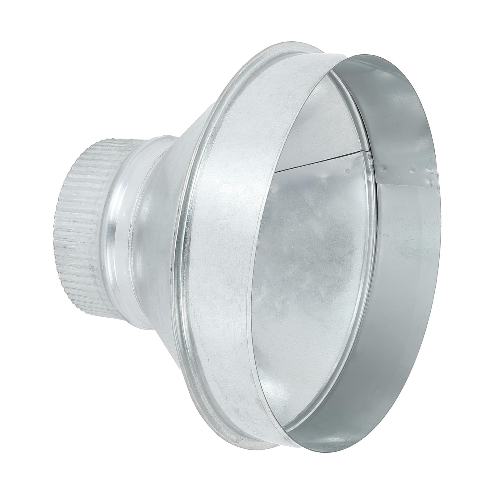 PATIKIL 8 Inch to 4 Inch Duct Reducer, Galvanized Steel Round Air Duct Reducer Crimped Pipe Increaser Adapter Connector Fitting Coupling for HVAC, Ventilation Systems