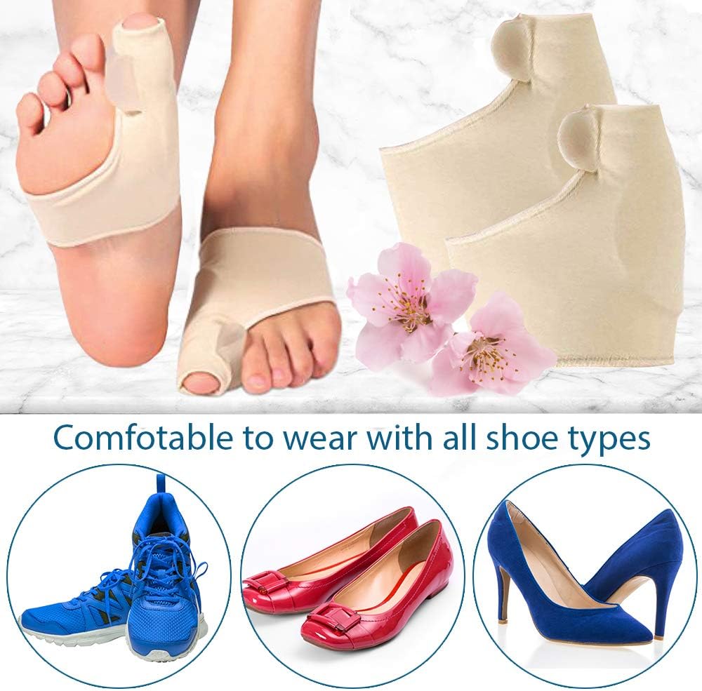 PediDoc Bunion Corrector – Bunion Relief Sleeves Bunion Pads Brace Cushions Toe Straightener with Gel Toe Separator, Spacer, Straightener and Spreader – Hallux Valgus Relief Big Toe Alignment: Health & Personal Care
