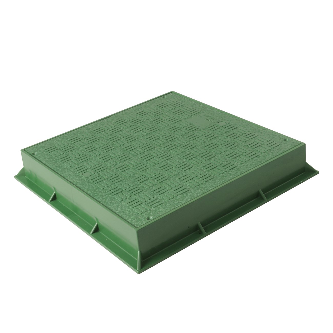 First Plast tcdp25 V-y Frame with Lid pedonabile in PVC, Green, 250 x 250 mm