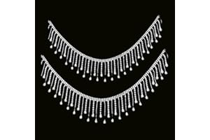 Rhinestone Tassel Chain, Bright Crystal Ribbon Tassel Chain for Clothing Accessories, Personalized Decoration, Glitter Rhines