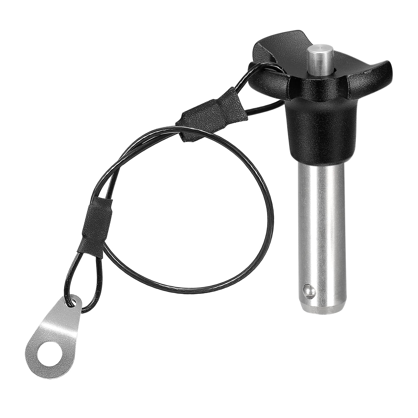 DTGN 12mmx32mm(DxL) Quick Release Pin - Good for Quickly Connecting Hooking Up Components - 304 Stainless Steel Triangular Push-Button Ball Locking Pins with Wire - Silver