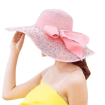 big pink floppy hat