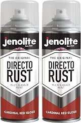 Jenolite Directorust Gloss Spray Paint Cardinal Red 2x400ml Direct To Rust