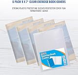 1ABOVE 6 Pack Clear A5 Exercise Book Covers 150µm 60mm Flap 9x7 inch view 7