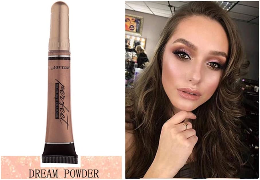 EnjoCho 6 Colors Shimmer Liquid Highlighter Moisture Face Eye Bronzer Contour Brightener Beauty (E)
