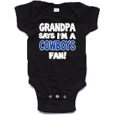 NanyCrafts' Grandpa Says I'm a Cowboys Fan Baby Bodysuit, Baby Cowboys Fan