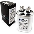 TEMCo 7.5 uf/MFD 370 VAC Volts Oval Run Capacitor 50/60 Hz AC Electric - Lot -1