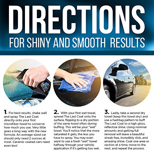 The Last Coat Car Polish - Water Based Liquid Coating Protection, Smooth & Shiny Finish - Paint Care & Repair for Car or Any Surface