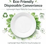 1ABOVE 7-Inch Disposable Paper Plates 100 Pack White 18 cm view 6