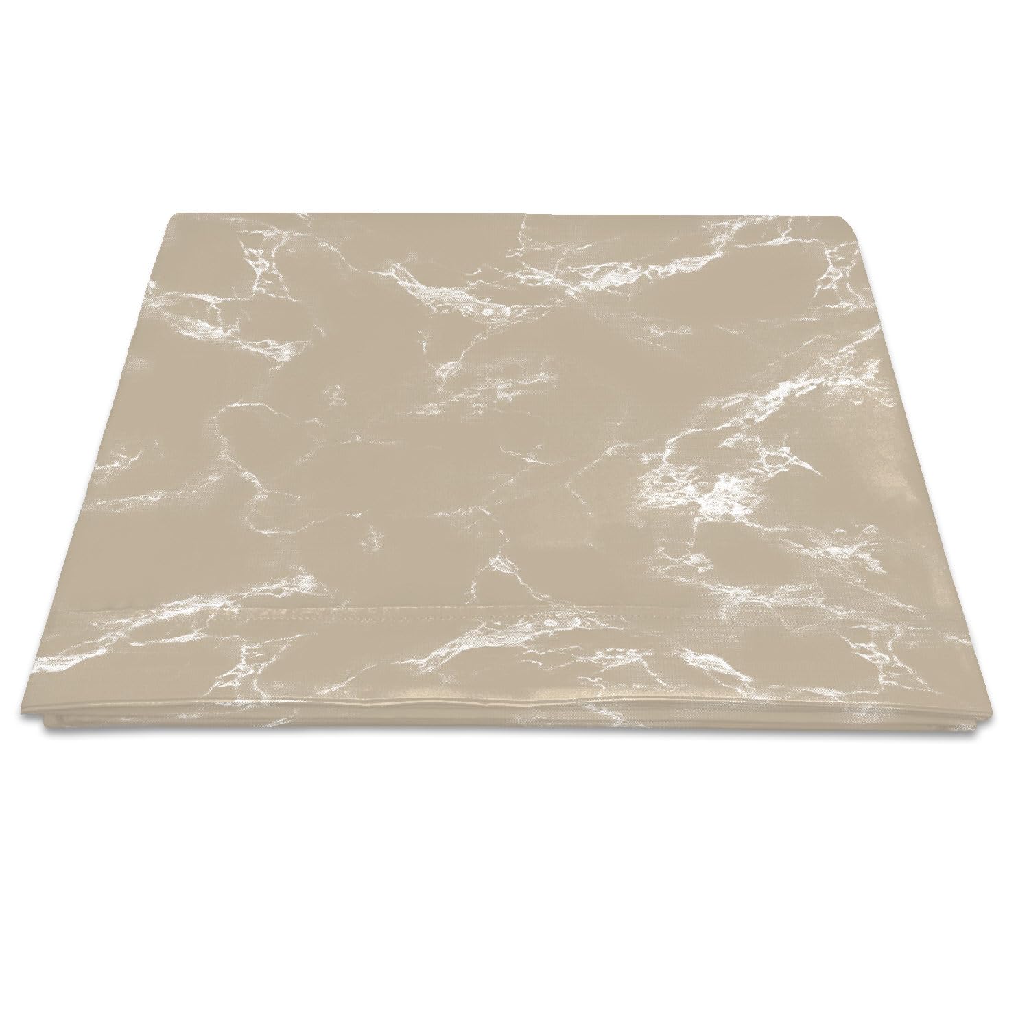Pizuna Marble Taupe Print Flat Sheet Super King Size, 100% Long Staple Cotton 400 Thread count Bedding Super King, Sateen Super King Flat Sheet 300x280 1 Pc Only (Cotton Printed Bedding) — image 1