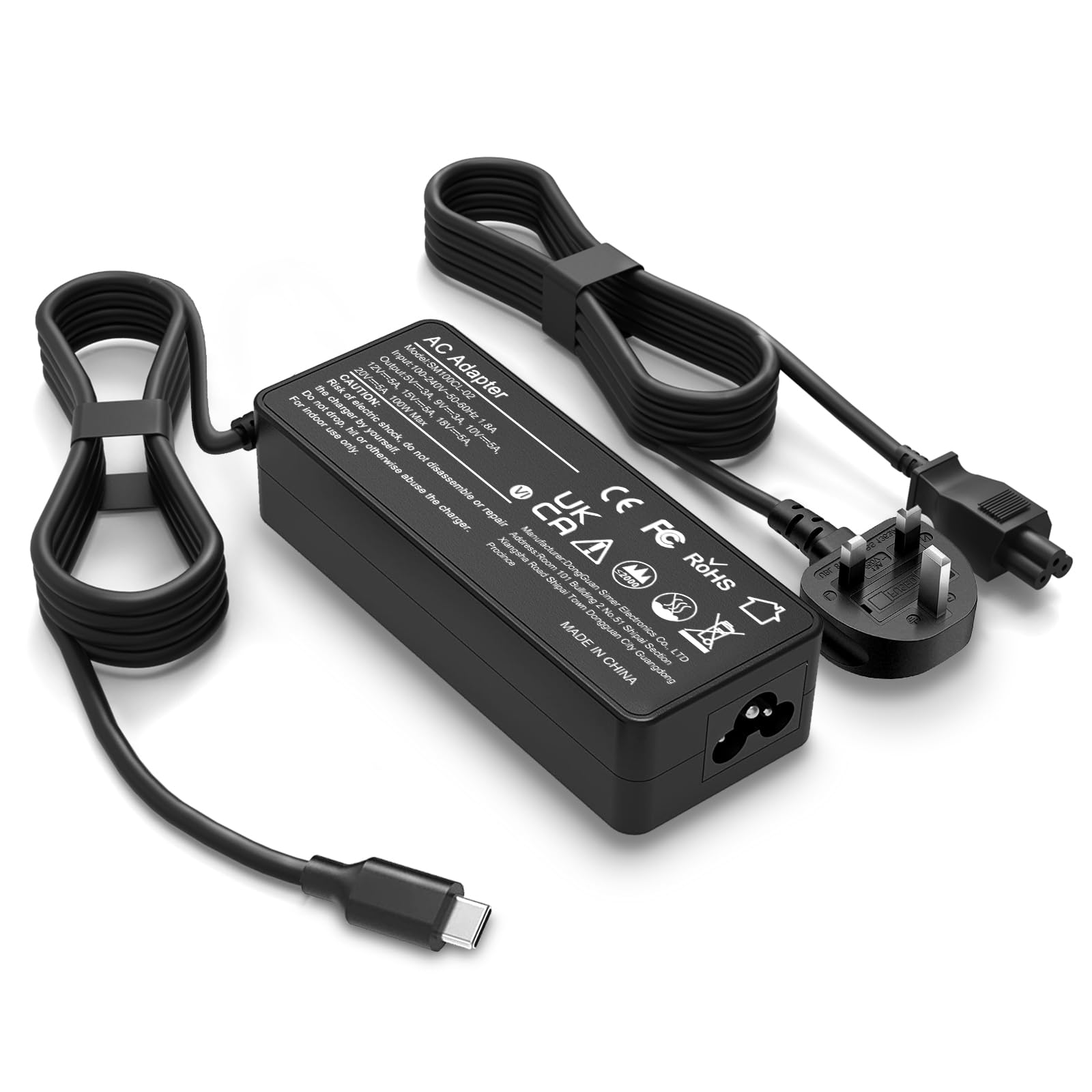 SiKER 100W 65W USB C Laptop Charger Compatible with IdeaPad Yoga 910 920 C630 C930 C940 720 730 730s ThinkPad E590 E490 P52S Thinkpad X1 Carbon 5G 6G 7g 6th 5th