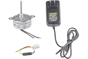 CHANCS CHANS TYC-40 Electric Synchronous Motor DC 12V 5RPM Shaft 35mm with Power Supply Input 100V-240V Output DC 12V for Ornamental Fiber Optic Christmas Tree