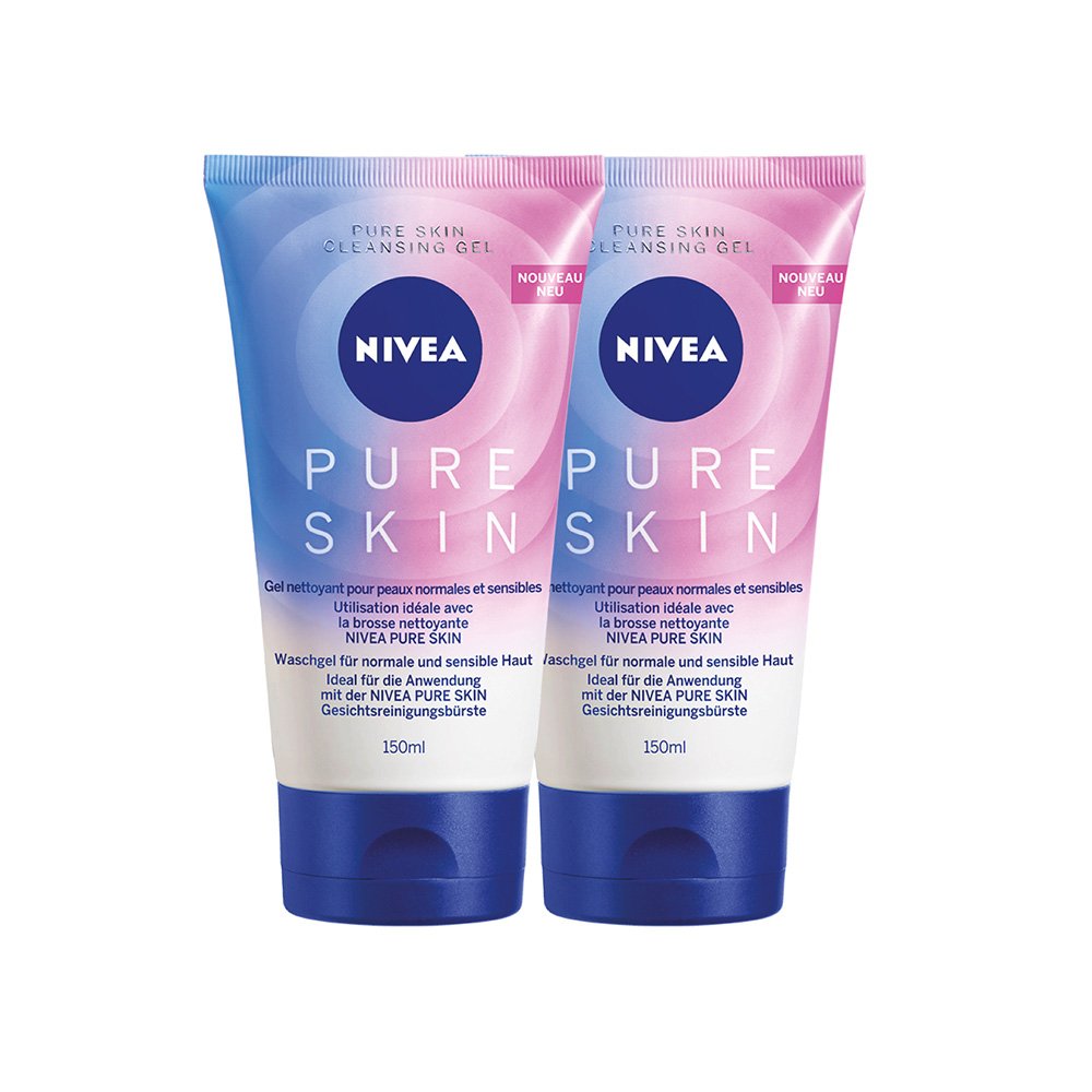 NIVEA PURE SKIN Cleansing Gel, Facial Cleansing Gel for Normal and