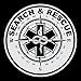 Search & Rescue Small Round Reflective Decal Sticker for Firefighters Rescue Emergency Workers