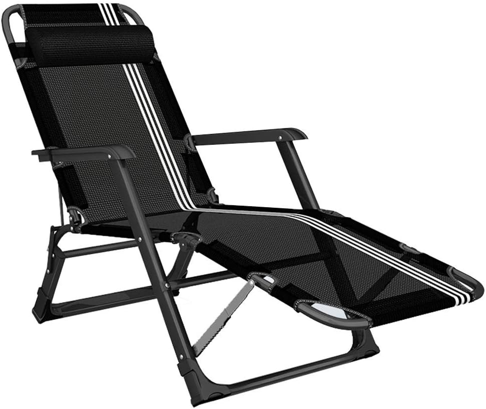 Chaise longue de terrasse inclinable noire Zero Gravity de Sun Loungers