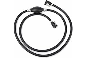Yuecoom Fuel Gas Line Assembly, Boat Gas Tank Fuel Line, 3/8in Boat Motor Fuel Gas Line Hose with Primer Bulb Connector for O