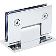 Alise Glass Shower Door Hinges, 90 Degree Shower Door Hinges for Glass Doors,Heavy Duty Stainless Steel Cabinet Hinges Wall to Glass,Frameless Shower Doors Hardware Replacement Part,Polished Chrome