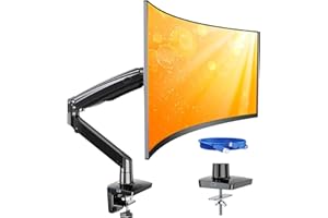 ErGear Single Monitor Mount for 13 to 35 inches Ultrawide Screens, Holds 26.4lbs, Gas Spring Single Monitor Arm, Single Monitor Stand with Swivel, Tilt, Rotation for Home and Office, VESA 75/100mm