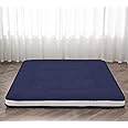 Dr.Futon Japanese Floor Futon Mattress Extra Thick Folding Roll Up Bed Topper Mat for Guest,Lounger and Tavel