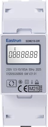 Eastron SDM210-DR Single-Phase Current Rate Monitor 100 A kWh Energy Meter view 3